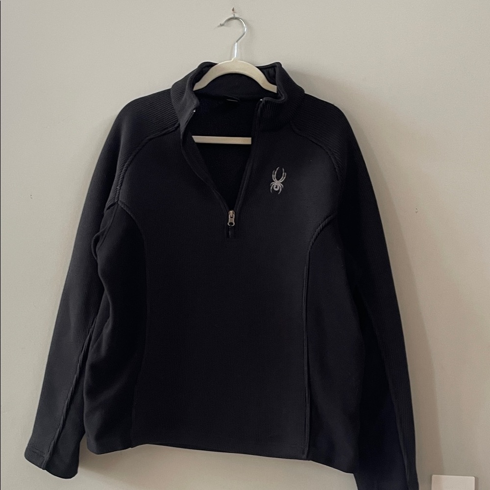 Spyder Black Zip Up Sweater